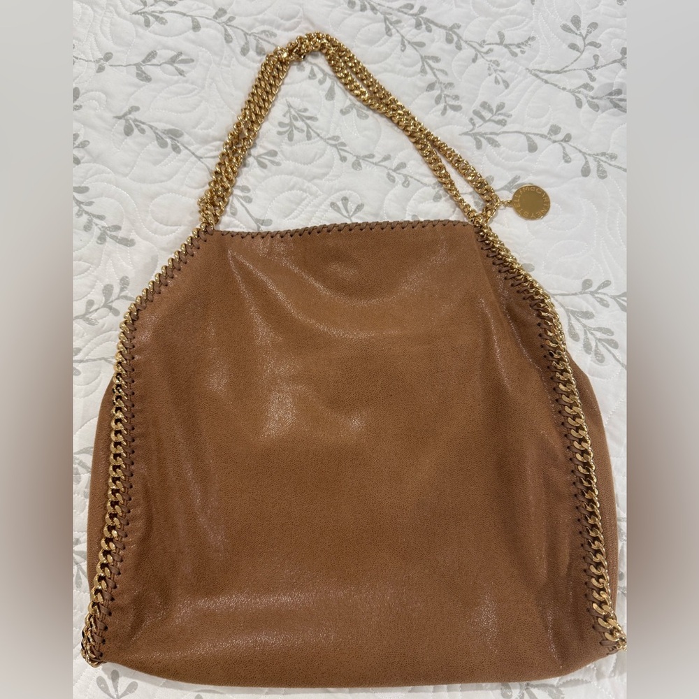 Stella McCartney Tan Tote with Gold Chain
